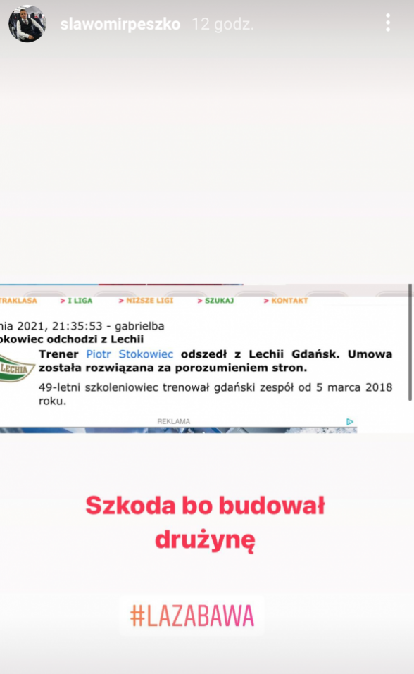 Peszko po ZWOLNIENIU Stokowca WBIJA SZPILECZKĘ w byłego trenera